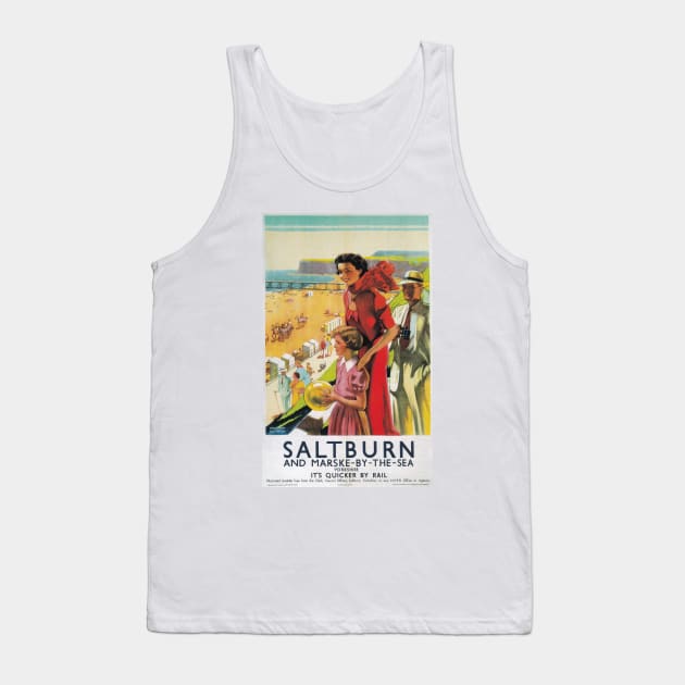 Saltburn & Marske-by-the-Sea - Vintage Railway Travel Poster - 1923-1947 Tank Top by BASlade93